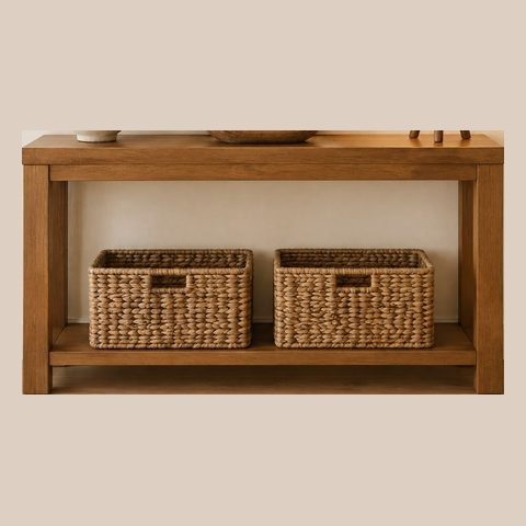 Solid wood console table
