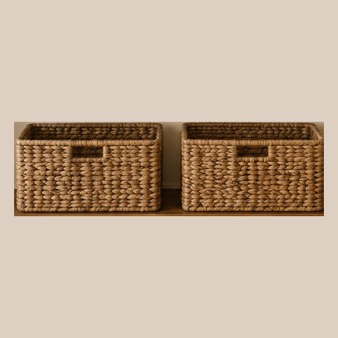Woven storage baskets