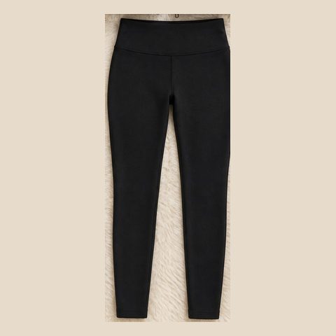 Black fleece-lined leggings