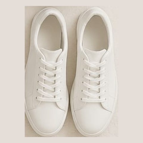 White leather sneakers