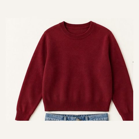 Cherry red crewneck sweater