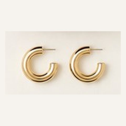 Chunky gold hoop earrings