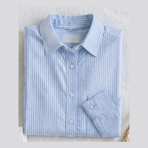 Blue pinstripe button-down