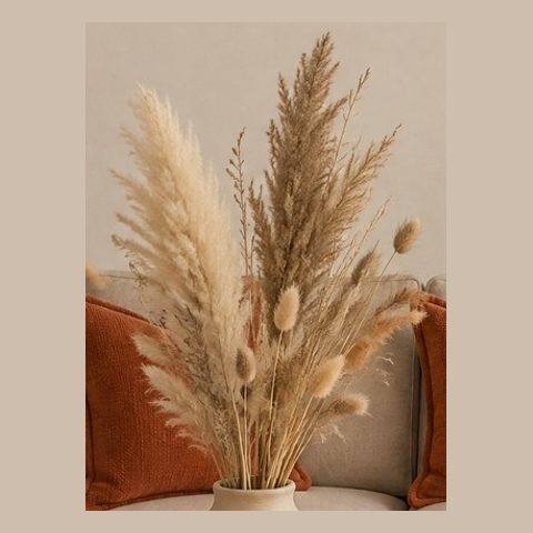Dried pampas grass bouquet
