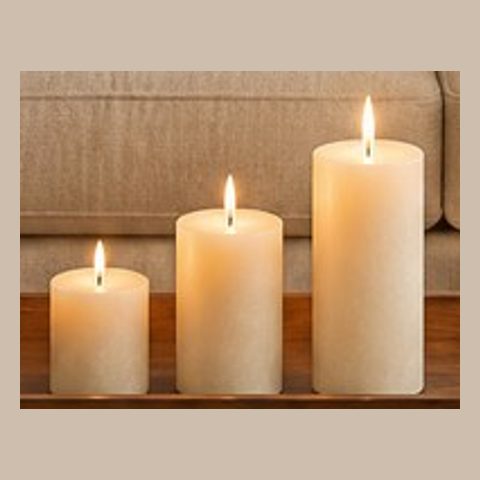 Ivory pillar candles