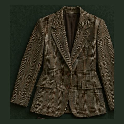 Glen plaid blazer