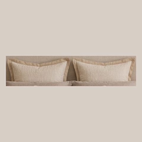 Natural beige euro shams