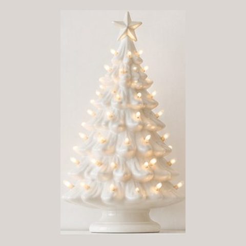 White ceramic Christmas tree