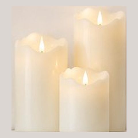 Flameless pillar candles