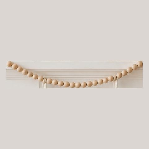 Wood bead garland