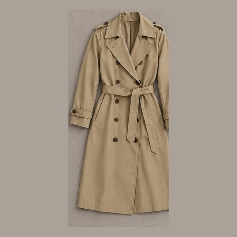 Khaki trench coat