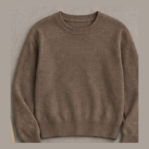 Mocha crewneck sweater