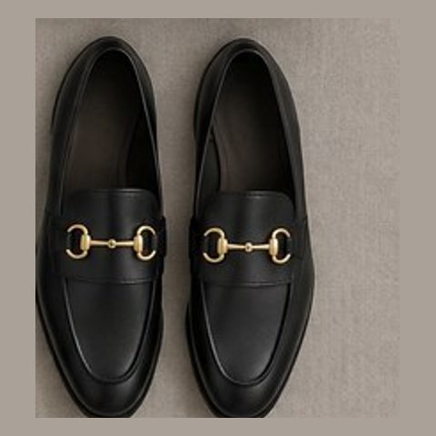 Black bit loafers