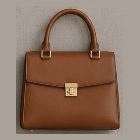 Cognac top-handle bag