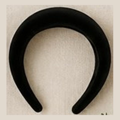Black velvet headband