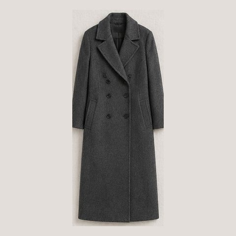 Charcoal wool-blend coat
