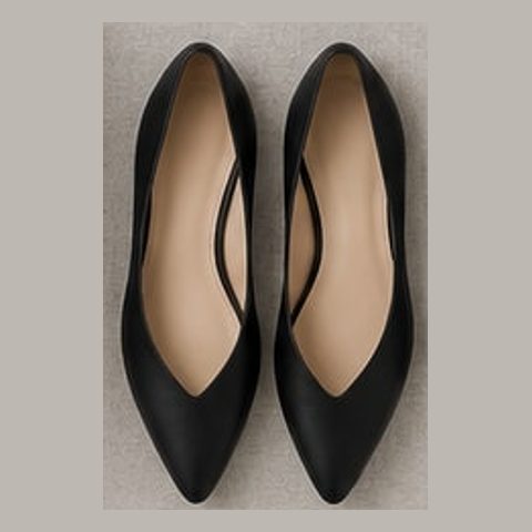 Black pointed flats